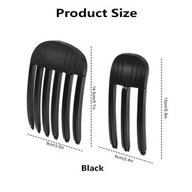 2 Pcs Wind Shaping Styling Comb for Fluffy Bangs,No-Trace Hair Root Lifting Hair Volume Clip,Easy High Crown Volume Tool,Quick Hair Styling Tools Volumizing Hair Clips for All Hair Types (Black)