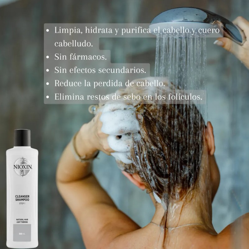 Nioxin Shampoo Cleanser Sist 1 300ml Anticaida Y Crecimiento