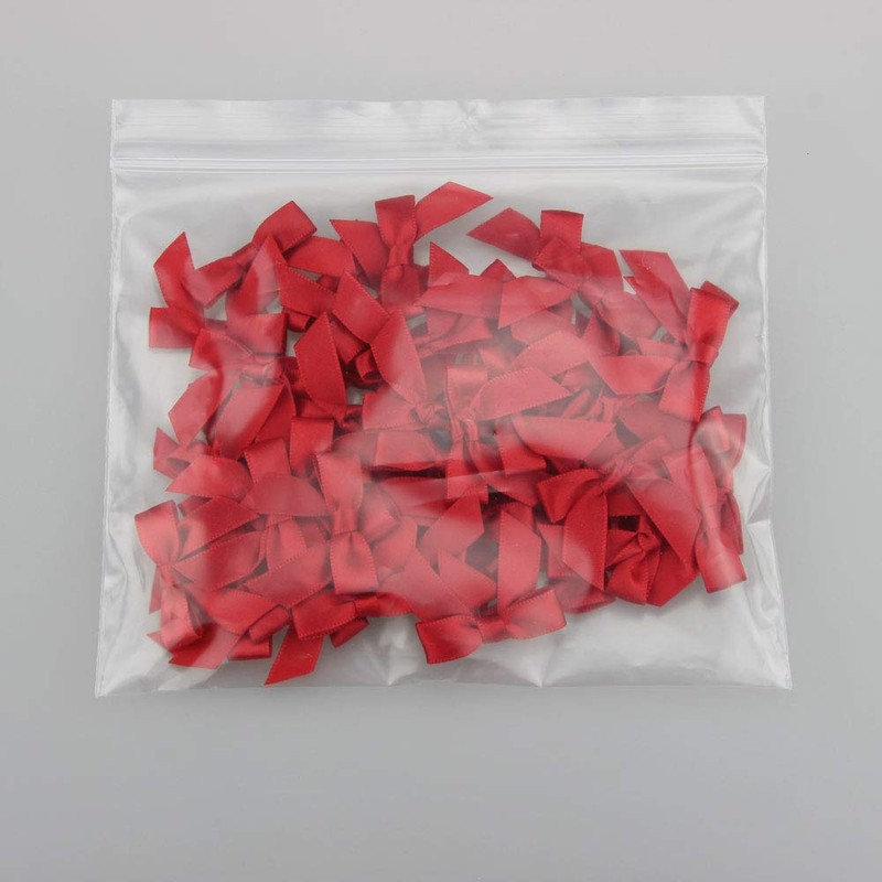 7Rainbows 20pcs Boutique 4.5" Red Satin Ribbon Bows for Craft