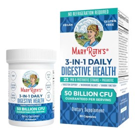 Mary Ruth's Probióticos 3 En 1 Salud Digestiva 30cáps Sabor Sin Sabor