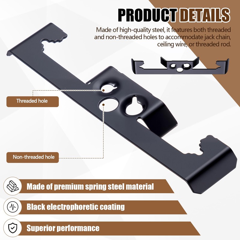 Hicarer 50 Pcs Bat Wing Clips Multi-Function 1/4" Drop Ceiling