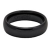 Classic Black Ceramic 6mm Wedding Band High Polish Comfort Fit