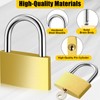 Yaocom Solid Brass Keyed Padlock, Small Padlocks Keyed Alike Yellow