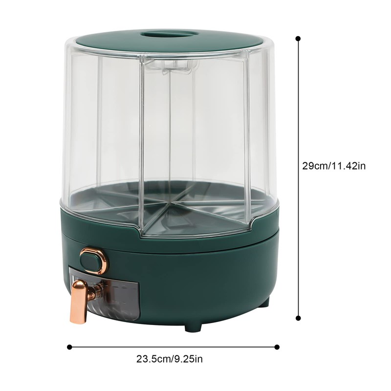BANLICALI 6 Grid Rice Dispenser, 360° Rotating Dry Rice Dispenser