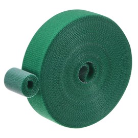 M METERXITY 1-Roll Garden Plant Tape, 16 ft x 0.8 in Garden Hook and Loop Plant Ties Multi-Purpose Use Adjustable and Reusable Twist Wire Tape for Plants/Flowers/Vines [Green]