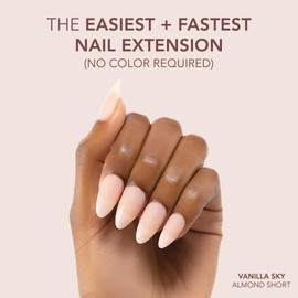 Kiara Sky Professional Nails *NEW* Cover Gelly Tip Case Soft Gel Nail Extensions (Short Almond - Vanilla Sky)