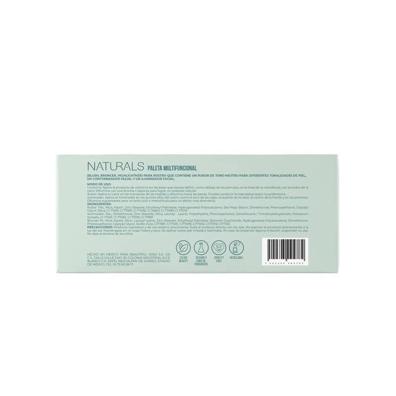 Paleta para Rostro Naturals Multifuncional Compacta 16.5gr