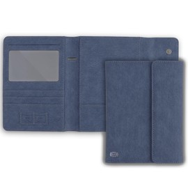 WALNEW Passport Holder for Travel, RFID Blocking Passport Book Wallet Cover Case, PU Leather Travel Essentials Accessories Document Holder, Dark Blue