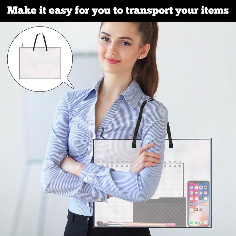 Grosion Art Portfolio Bag,19 x 25 Inch Art Bag,Clear A2