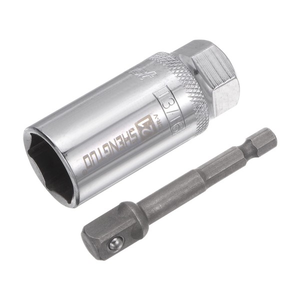 uxcell 21mm Magnetic Spark Plug Socket Set, 3/8" Drive 6