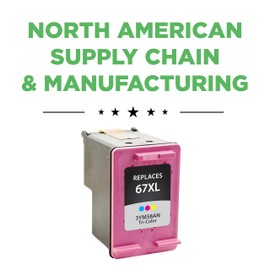 Clover Remanufactured Ink Cartridge Replacement for HP 3YM58AN (HP 67XL) | Tri-Color | High Yield