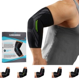 KINETIC EVOLUTION Elbow Brace for Men and Women - Elastic Compression Brace Support Non Slip Support Breathable Ideal for Sports, Fitness, Tennis, Golf, Everyday Wear (S, Green)