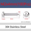 MOOPW Round Head Wood Screws - Stainless Steel 304 Self-Tapping