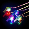 Silbato Luminoso Led Con Cordón Para Fiestas X10 Piezas