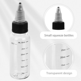 ULTECHNOVO 8 Pcs Graduated Oil Bottle Sensory Bottles Empty Mixing Bottle Essential Dropper Bottle Cosmetic Glue Bottles Oil for Hair Squeeze Bottles for DIY Scale Dispenser