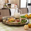 Lazy Susan Turntable Organizer for Table Top, 18’’ Round Wooden
