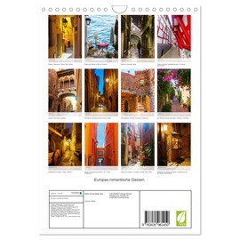 Europas romantische Gassen (Wandkalender 2025 DIN A4 hoch), CALVENDO Monatskalender [Calendar] Christian Müller
