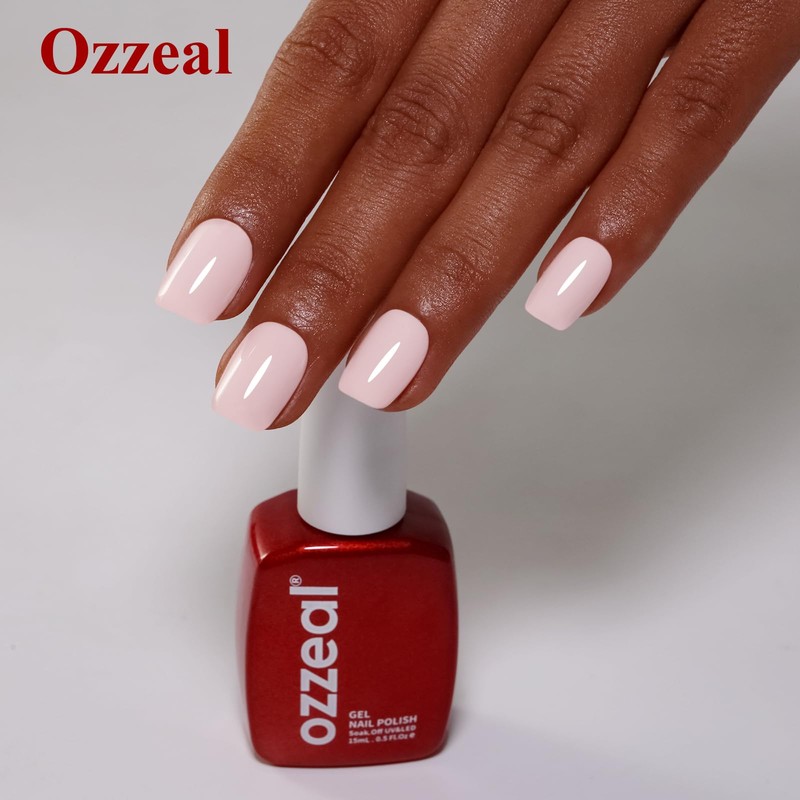 Ozzeal Gel Polish, 0.5 Fl Oz Neutral Pink Nail Gel