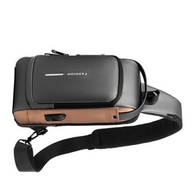 Cycling Chest Bag, Anti Theft Password Sling Backpack for Travel (Grey and Black)