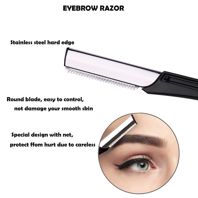Eyebrow Razor Kit, 9 in 1 Professional Eyebrow Grooming Set
