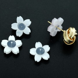 Comfortable and Colorful Earring Backs Support for Droopy Ears, Hypoallergenic Backs Rubber Lifter for Heavy Studs, Plastic Locking Backstop, 6 Pieces, Prevents Stretching and Tearing (Peal White)