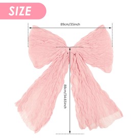 Large Pink Bows Decoration, Elegant Giant Wall Pink Bow Coquette Party Backdrop for Birthday Parties Bridal Supplies
