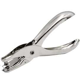 Hand Held Hole Puncher, Portable, Convenient, DIY Tools, Office Supplies, For Scraps, Book Tickets, Compact and Easy to Carry (Hole Diameter 0.2 inches (6 mm), Silver, Set of 1)