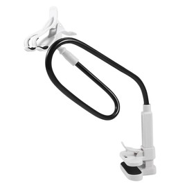 DOITOOL Gooseneck Phone Holder with Adjustable Clip Base Flexible Long Arm Bracket for Phones Under for Office Living and Bedroom Use Black