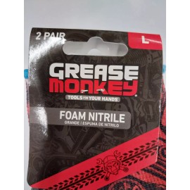 Grease Monkey Large Foam Nitrile 2-Pack Gloves