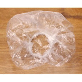 Shapenty Disposable Shower Caps Clear Plastic Large Thick Elastic Bath Caps for Women Kids Girls Hair Processing Travel Spa Home Hotel Hair Solon Plates Bowl Covering Cooking, 16PCS