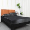 Lirex Satin Fitted Sheet, Luxurious Silky Smooth Polyester Bedding Soft