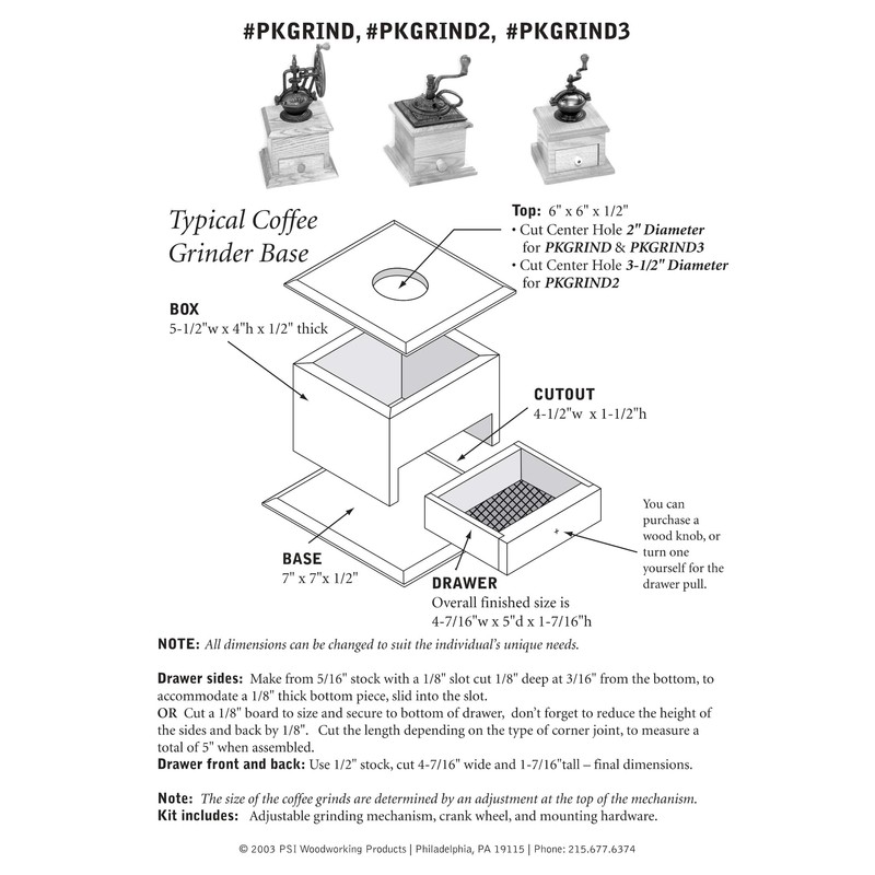 Penn State Industries PKGRIND3 Small Copper Antique Style Coffee Grinder