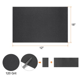 sourcing map 10pcs Sandpaper 120 Grit 18 x 12 Inch Waterproof Backing Silicon Carbide Abrasive Wet Dry Sanding Sheets for Wood Finishing, Metal Sanding, Automotive Polishing