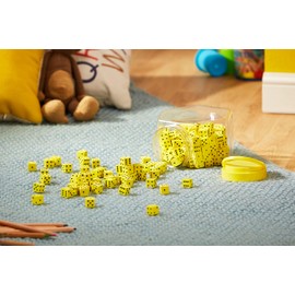 Learning Resources Hands-On Soft Dot Dice Bucket, Classroom or Homeschool Supplies, Set of 200, Ages 3+