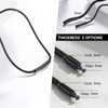 Mens String Rope Necklace Black Jewelry Plain Leather Necklace Cord