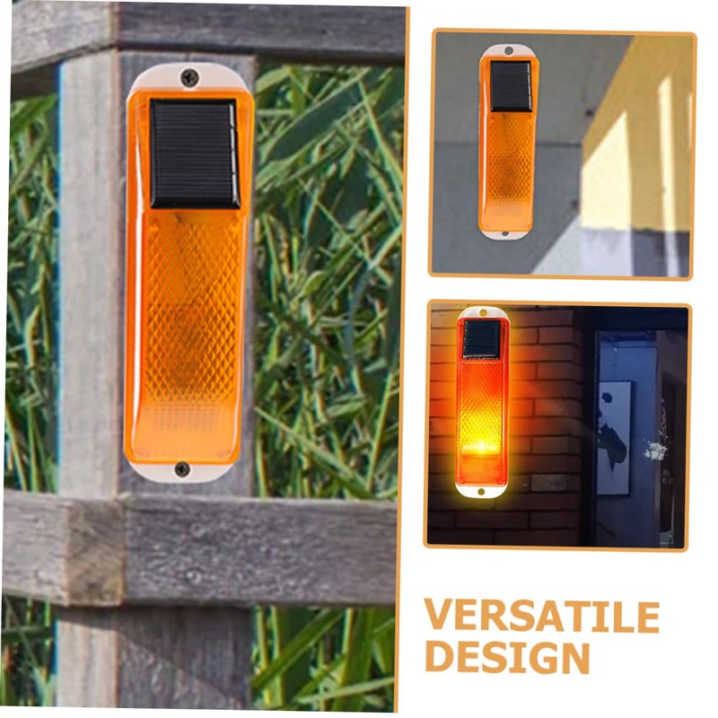 BUGUUYO Solar Warning Light Solar Caution Lamp for Garden and