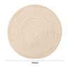 Ryncoco Round Placemats Cotton Heat Resistant Braided Placemats Washable 14