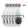 3MP Light Bulb security camera, 360° Auto Tracking, Human Motion