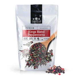 The Spice Lab Rainbow Peppercorns - Mixed Peppercorns Whole – 1 Pound Resealable Bag - Kings Peppercorn Medley - All Natural OU Kosher Gluten Free - Rainbow Peppercorns For Grinder Refill