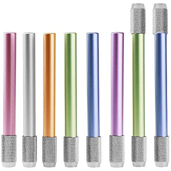 BWESOO Silver Pencil Extenders Dual Head Pencil Extender for Artists