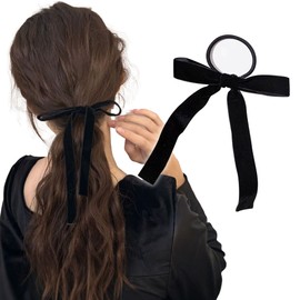 Sheepyo Velour Ribbon, Hair Band, Black, Velvet, Scrunchie, Hair Accessory, Hair Ornament, Ribbon, Red, Wedding, Stylish, Black