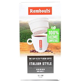 Rombouts One Cup Filter Brew Coffee (Italian Style 2 x 10 Pack)