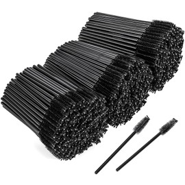 Btyms 500 Piezas De Varitas De Rímel Desechables, Cepillos Para Pestañas, Cepillos Para Cejas, Aplicadores, Carretes De Pestañas Para Extensiones De Pestañas, Color Negro 500 Unidades (Paquete De 1