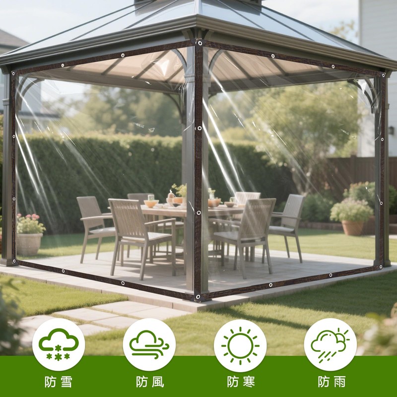 Vola Manner Waterproof Sheet, Transparent Vinyl Sheet, Outdoor Roof, Veranda,