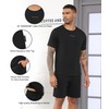 WiWi Mens Summer Track Suits 2 Piece Short Sleeve Top