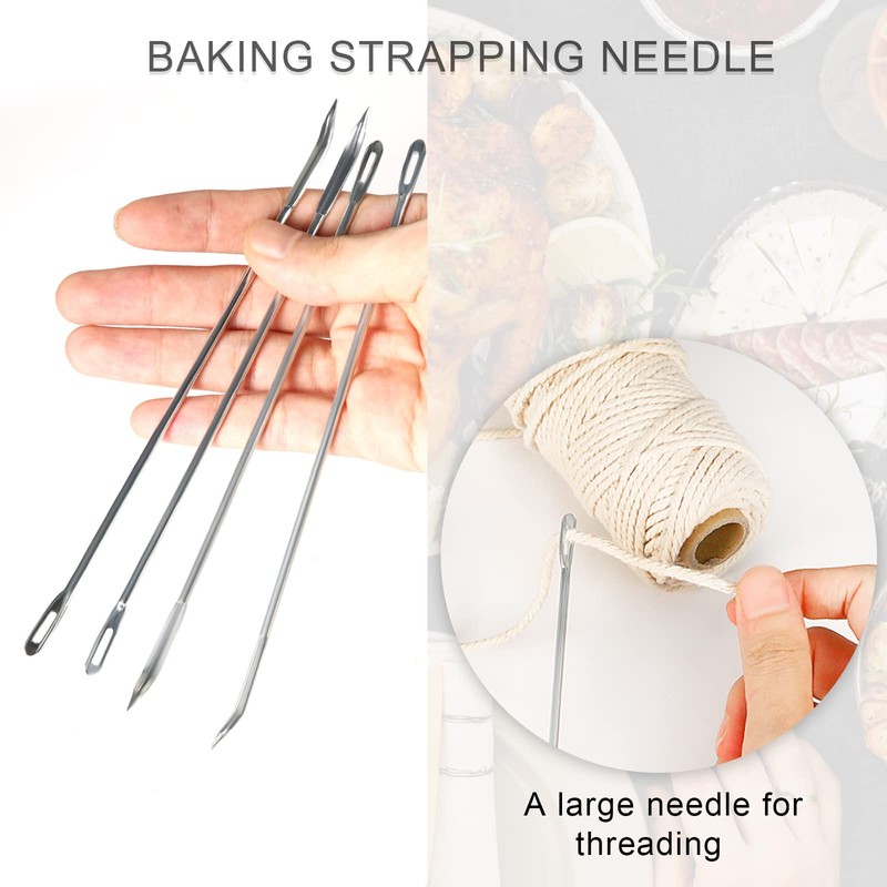 AIEX 15pcs Roasting Trussing Needle, Stainless Steel Poultry Trussing Needle