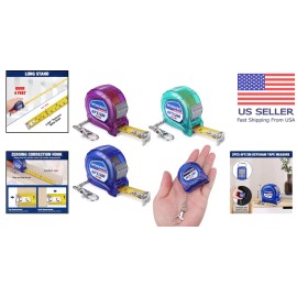 Lightweight 6FT Retractable Keychain Tape Measure Set - Easy Reading Design