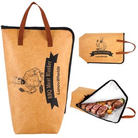 BBQ Blanket for Resting Meat 21 Inch,5-Layers Upgraded Sealing-Leak Proof,Reusable Smoked Grilled Meat,Insulated Resting Bag with Wide Mouth for Large Breasts/Beef/Pig Shoulders/Turkeys-Gift for Men