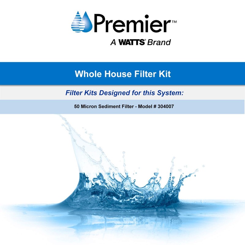Watts Premier White Whole House Water Filtration Kit with Built-in