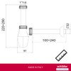 Schläfer 4396115 | Chrome ABS 1 1/4 Siphon, Bottle Siphon